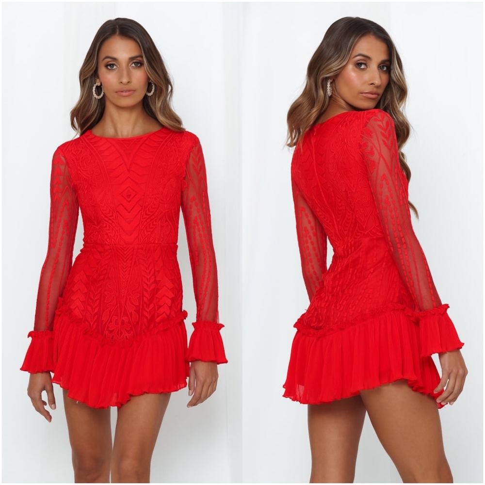 HELLO MOLLY Spend All Your Time Waiting Dress Red